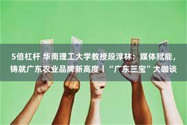 5倍杠杆 华南理工大学教授段淳林：媒体赋能，铸就广东农业品牌新高度丨“广东三宝”大咖谈