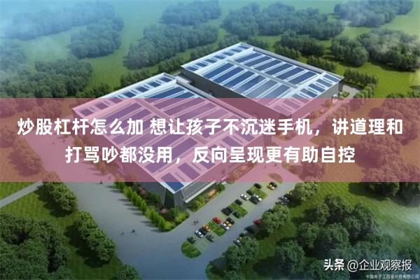 炒股杠杆怎么加 想让孩子不沉迷手机，讲道理和打骂吵都没用，反向呈现更有助自控