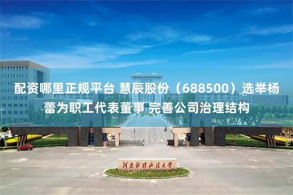配资哪里正规平台 慧辰股份（688500）选举杨蕾为职工代表董事 完善公司治理结构
