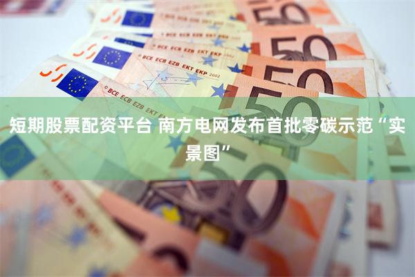 短期股票配资平台 南方电网发布首批零碳示范“实景图”