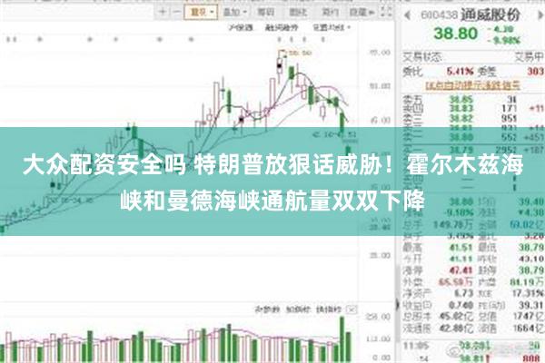 大众配资安全吗 特朗普放狠话威胁!霍尔木兹海峡和曼德海峡通航量双双下降
