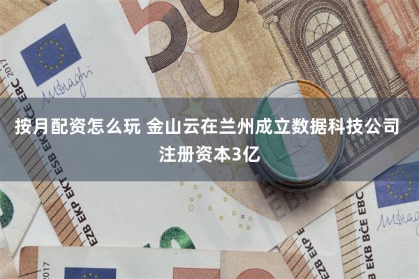 按月配资怎么玩 金山云在兰州成立数据科技公司 注册资本3亿