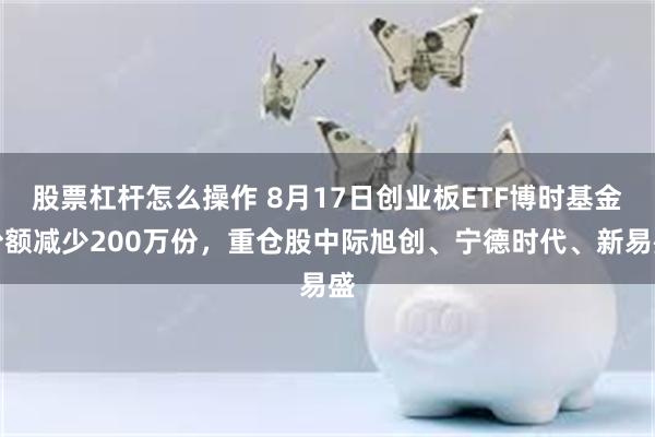 股票杠杆怎么操作 8月17日创业板ETF博时基金份额减少200万份，重仓股中际旭创、宁德时代、新易盛