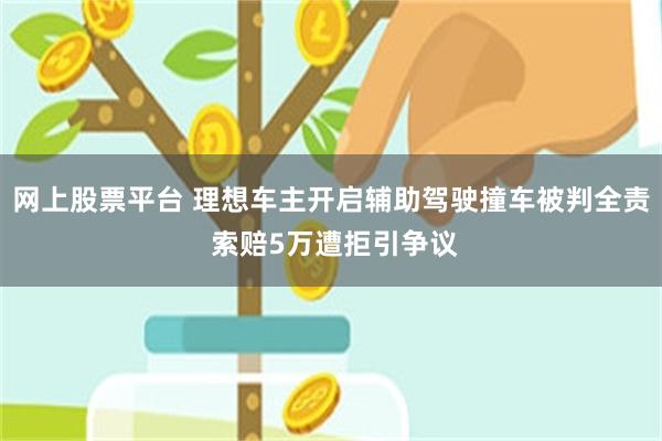 网上股票平台 理想车主开启辅助驾驶撞车被判全责 索赔5万遭拒引争议
