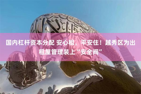 国内杠杆资本分配 安心租，平安住！越秀区为出租屋管理装上“安全阀”
