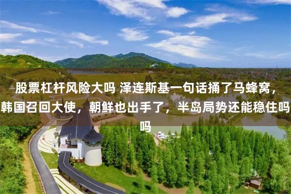 股票杠杆风险大吗 泽连斯基一句话捅了马蜂窝,韩国召回大使,朝鲜也出手了,半岛局势还能稳住吗